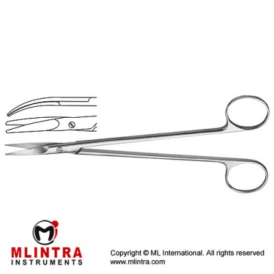 Toennis Dissecting Scissor Curved - Delicate Stainless Steel, 18 cm - 7"